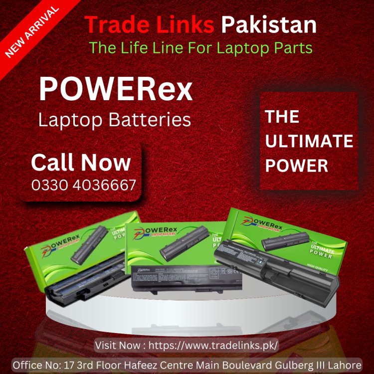 POWERex Laptop Batteries Now Available at Trade Links Pakistan